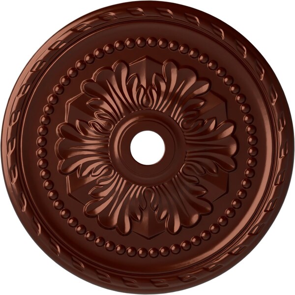 Ekena Millwork Palmetto Ceiling Medallion (Canopies up to 7 5/8"), 31 1/2"OD x 3 5/8"ID x 1 3/4"P, Antique Copper CM31PMACS - main